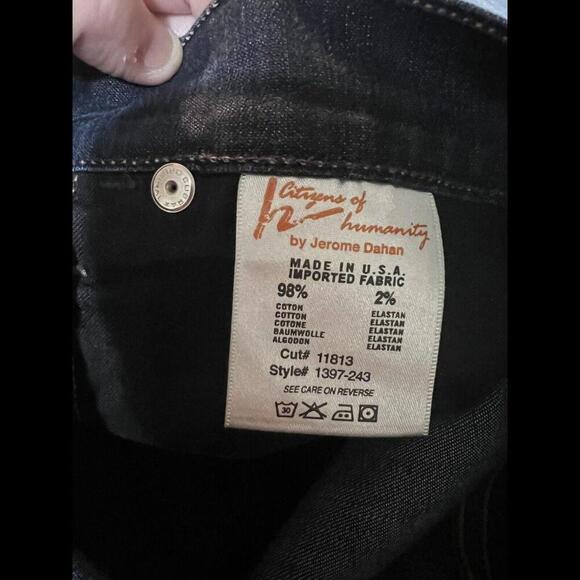 Citizens of Humanity Jeans Sutton Boot Cut Low Rise Dark Wash Full Leg Sz 27 - Picture 4 of 4